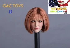 1/6 female head sculpt brown hair for Phicen hot toys 12" figure GC009D ❶USA❶