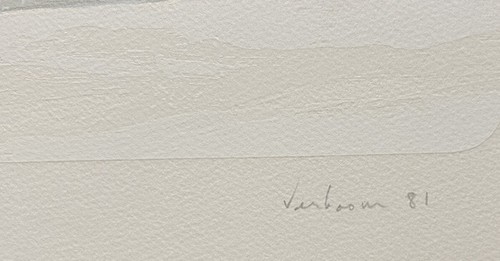 Klaas Willem Verboom (Canadese) - Serigrafia firmata, numerata - Paesaggio invernale - Foto 4 di 4