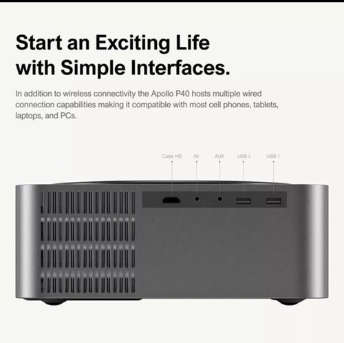 ULTIMEA Apollo P40 Beamer 4K ready 700 ANSI Lumen mit Hindernisvermeidung - - Bild 13 von 15