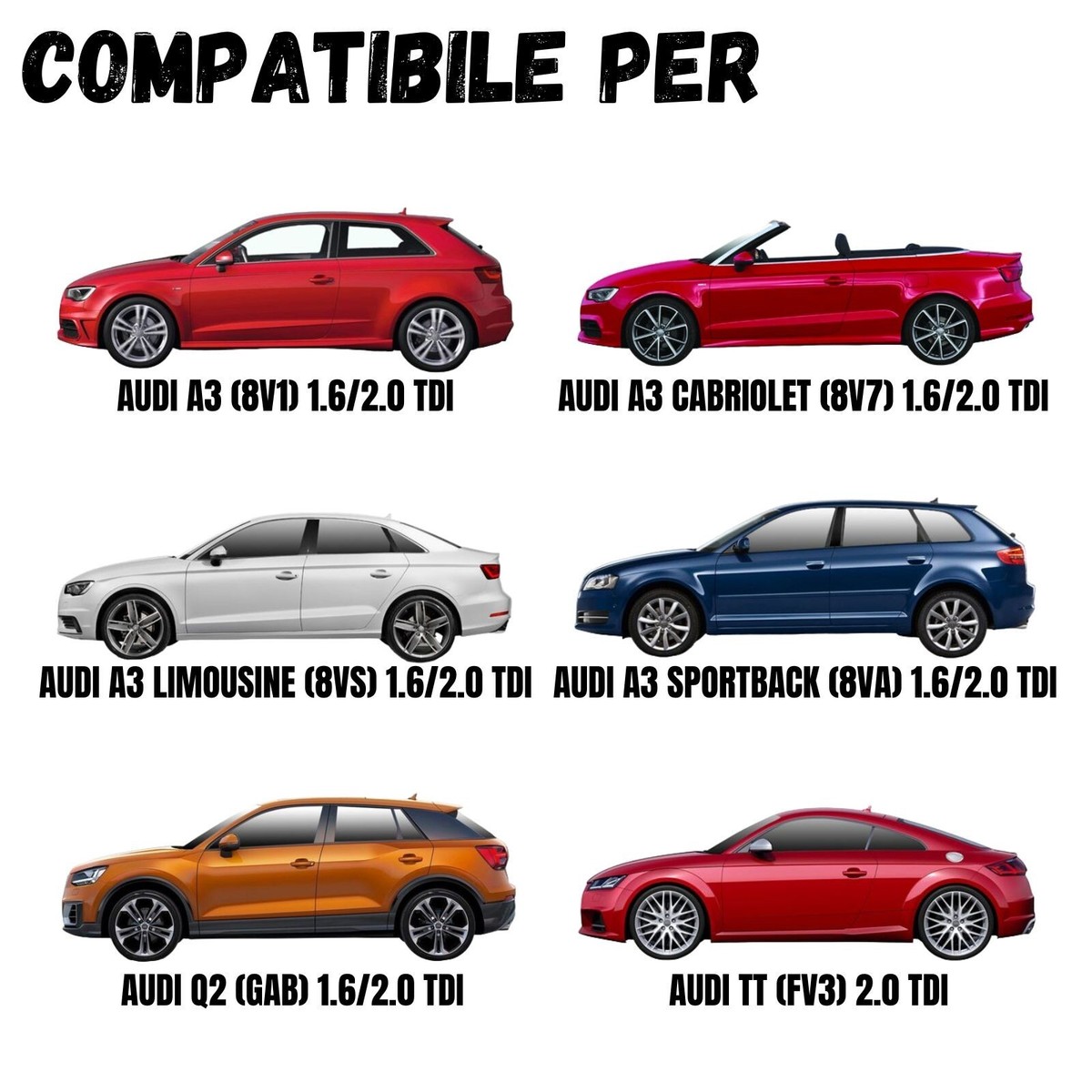 KIT TAGLIANDO FILTRI E OLIO AUDI A3 III 8V 1.6 TDI 81KW 110CV DAL 2013 - Foto 14