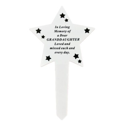 Leuchtender Stern besondere Enkelin Denkmal Baby Kind Erinnerung Vers Grab G