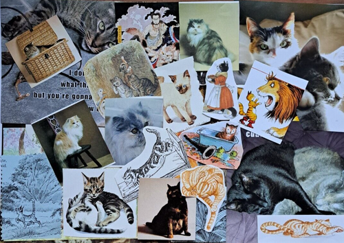 Cat/Kittens Paper Pack 25/50 Pieces Scrapbook Fussy Cuts Collage Art Mixed Media - Picture 2 of 11
