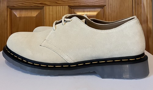 Dr Martens 1461 Iced Suede Oxford Shoes Ivory Toile Cream E.H. Sued Mens Size 14