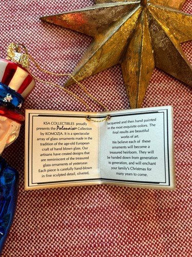 VTG Kurt Adler Polonaise Komozja Uncle Sam Ornament 869 Patriotic NIB 8” - Picture 11 of 15