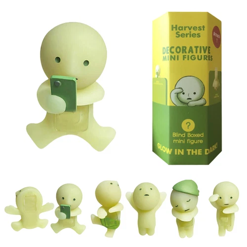 Cute Smiski Hippers Glow in the Dark Decorative Mini Figure Toy Blind Box 1pc - Picture 2 of 18