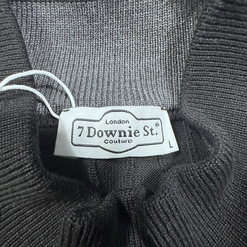 $98 Nuevo 7 DOWNIE ST Para hombres Talla Grande L Negro Informal Cuello Simulado Tejido L/S Suéter - Imagen 4 de 7