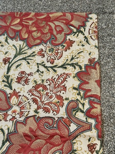 Cowtan Tout Fabric Sample 16.5” x 18” Andra Ruby Red Green Floral Bloom Crafts - Picture 4 of 24