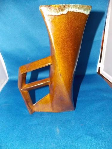Rare VAN BRIGGLE ART POTTERY HANDLED VASE DECO!