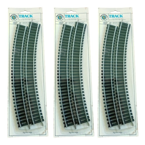 Bachmann 44102 18" Radius HO Gauge Steel Rail Curved Train Track Set of 3 (12pc) - Picture 1 of 4