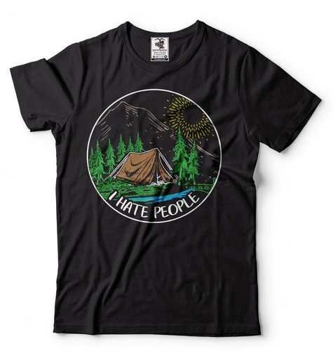 Camping T-Shirt lustig Camping Wald Berg Wandern Shirt Sommer Geburtstag Geschenk - Bild 1 von 7
