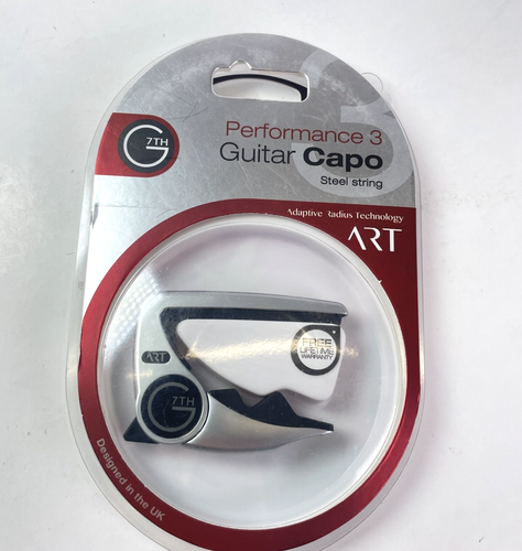 G7th Performance 3 Guitar Capo, Steel String Silver ART Tension Control