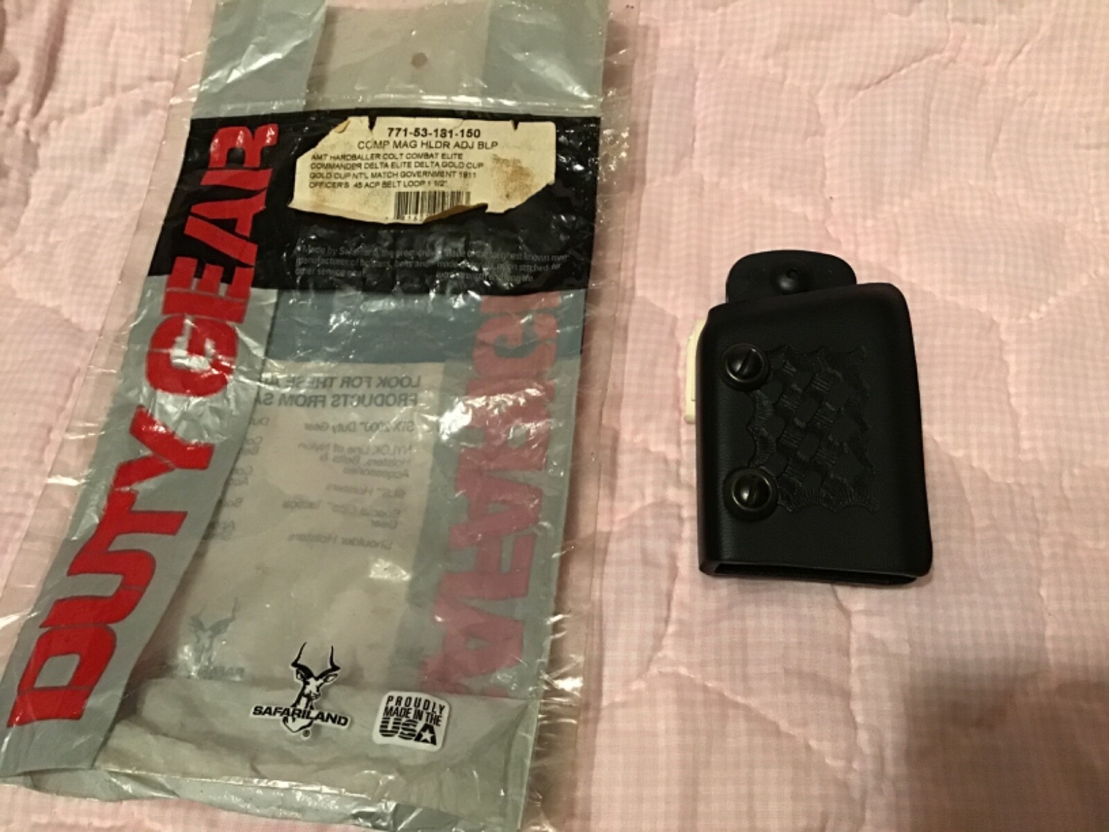 Safariland 771duty gear Comp Mag Holder Dj BLP Hardballer Colt .45 ACP belt 1.5”-image