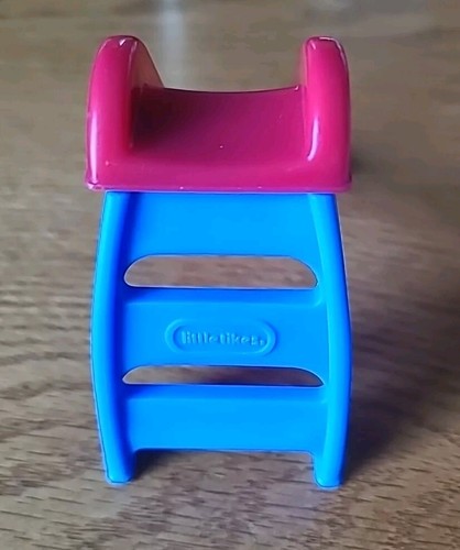 Little Tikes Dollhouse  Miniature Size Plastic Red Blue Slide Retro Collectible - Picture 4 of 9