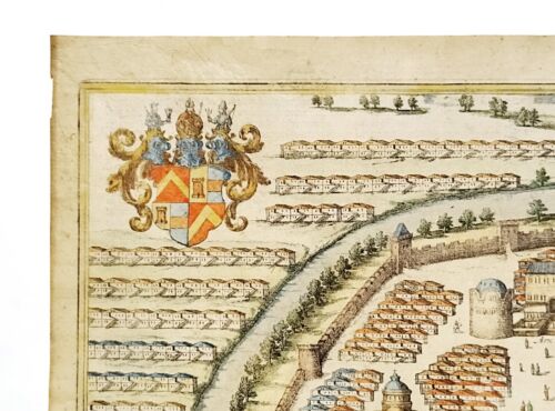 MOSCOW map Moscauw Moscovia Russia original antique Braun Hogenberg 1570 v rare - Picture 2 of 7