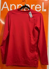 Men’s Cool Fit Long Sleeve Base Layer Top, Red, Size Medium, New With Tag, sf