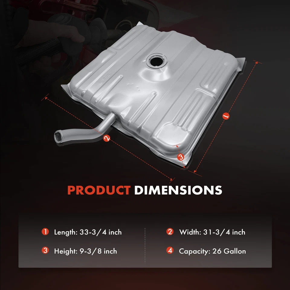 New 26 Gallons Fuel Tank for Pontiac Bonneville Catalina Grandville 1974 495331 - Image 4 of 4