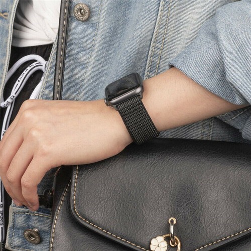 Accesorios de correa de bucle para Apple Watch Ultar 8 7 6 5 SE 4 iWatch correa de nailon suave - Imagen 5 de 133