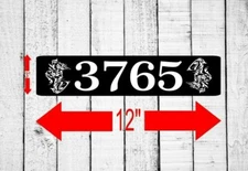 Personalized Home Address Sign Aluminum 3" x 12" Custom House Number Plaque Sign