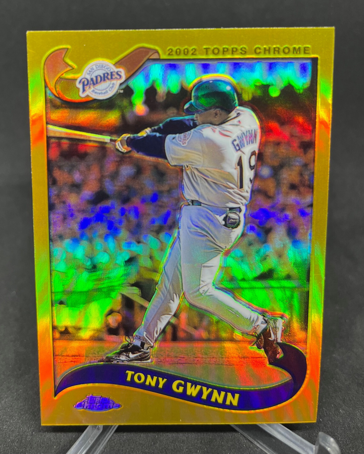 2002 Topps Chrome TONY GWYNN Gold Refractor #99!