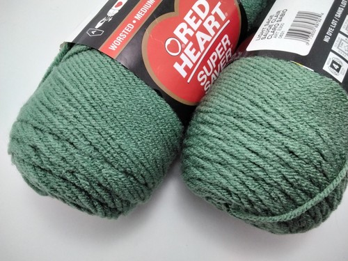 Red Heart Super Saver Yarn 2-Skeins 7oz ea #4 Med, 100% Acrylic, Col: LIGHT SAGE - Bild 6 von 6