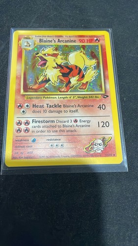 Blaine's Arcanine 1/132 Gym Challenge Holo vintage wotc pokemon 1/132
