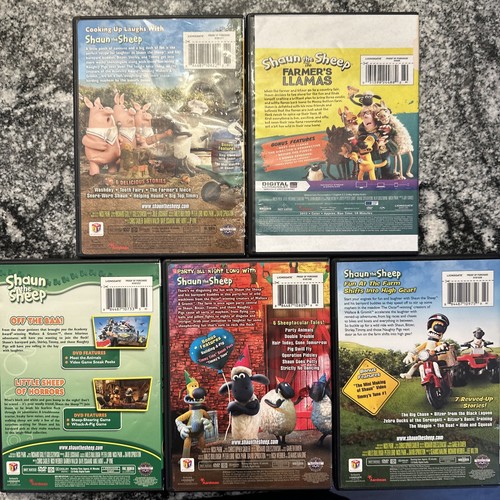 Shaun the Sheep 5 DVD Lot Big Chase - Party Animal- Off the Baa Woolly Good Time - Picture 2 of 6