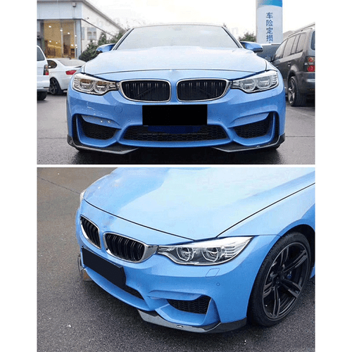 Spoiler labio aletas de carbono esquinas delanteras para BMW M3 F80 M4 F82 F83 - Imagen 5 de 13