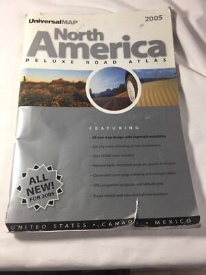 2005 Universak Map North America Deluxe Road Atlas
