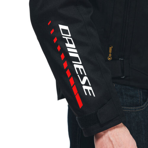 DAINESE GIACCA MOTO UOMO VELOCE D-DRY IMPERMEABILE PROTEZIONI NERO/ROSSO LAVA - Imagen 9 de 11