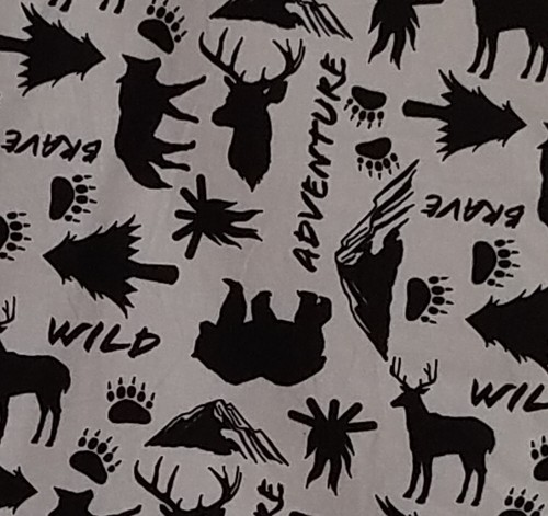 OS LuLaRoe One Size Leggings Brave Wild Adventure Paw prints Bear Elk Wolf U65 - Picture 6 of 6