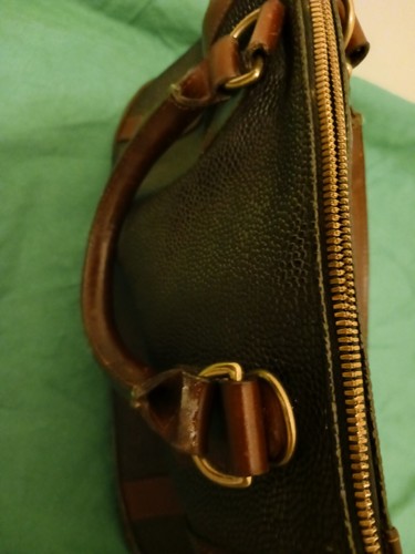 Vintage Mulberry Black-Brown Scotchgrain handbag - Picture 6 of 7
