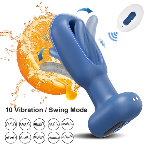 Flapping Anal Butt Plug Dildo Vibrator Prostate Massager Sex Toys for Men Women - Bild 2 von 10