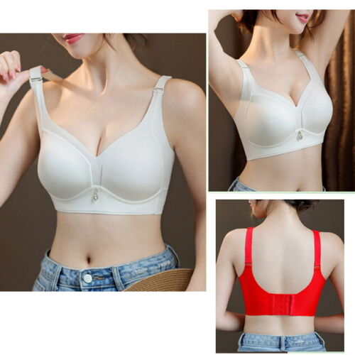 Damen Volldeckender BH Kabellos Nahtlos Push Up Übergröße Unterwäsche 33081 - Bild 10 von 28
