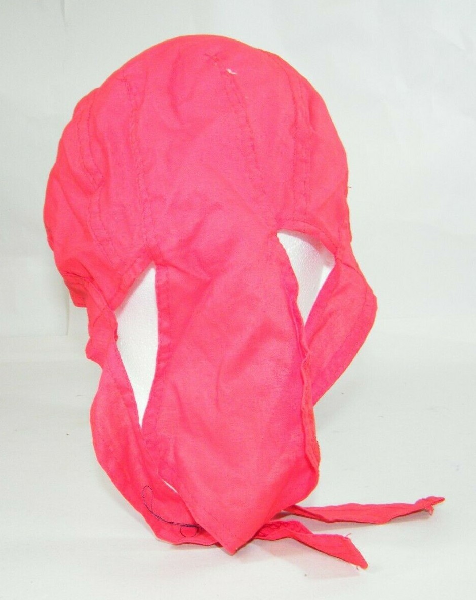 9) OTTO RED BIKER HEAD WRAPS 98-593 DURAG COVER 100% COTTON