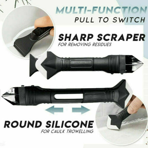 5in1 Silicone Scraper Caulking Grouting Sealant Finishing Clean Remover Tool Kit - Picture 4 of 13