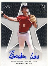 BRADEN CALISE 2020 Leaf Perfect Game PG Black AUTO /50 UCF