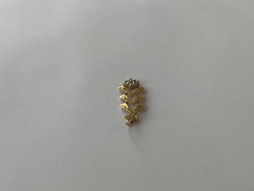 Vintage Pendant 9ct Gold Clear Stone Triple Drop Design Vintage Gold Pendant - 第 16/18 張圖片