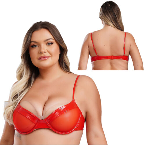 Damen Dessous 3/4 Cup Kostüm Übergröße Bügel Patchwork BH Dating Sexy - Bild 7 von 50
