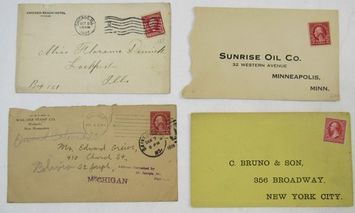 Lot 23 Early 1900's Envelope Covers Business 2 Cent Railroad Oil Antique USA - Picture 6 of 14