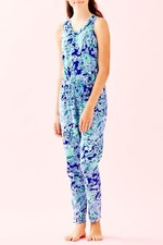 Lilly Pulitzer Girls Vala One Piece Jumpsuit Dress Ruffle XL 12-14 Years 226737