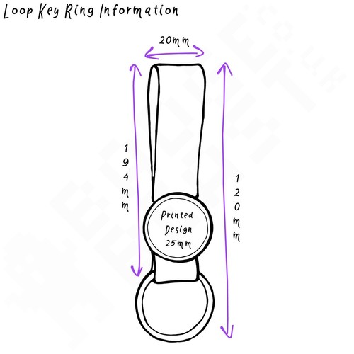 Los Angeles I Love Silicone Loop Key Ring (35mm x 120mm) - Picture 2 of 8