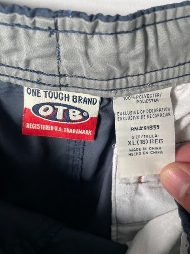 VTg Y2K One Tough Brand OTB Kids Boys Cargo Shorts Elastic Waist Sz XL 19.5x12.5 - Picture 7 of 14
