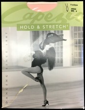 Capezio Hold  Stretch Footless Tights N140 Size S Pink New NIP Semi Opaque