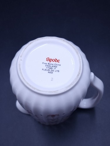 Spode Fleur De Lys Red Milk Jug-1st Quality - Picture 5 of 6