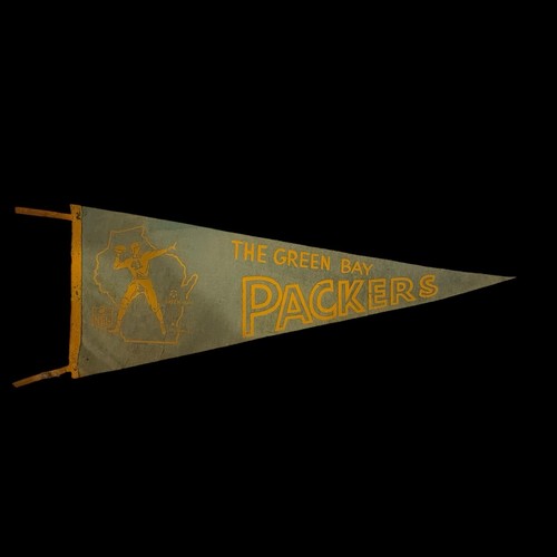 Vintage 1950s GREEN BAY PACKERS NFL Football Pennant Vince Lombardi Lambeau - Picture 5 of 14