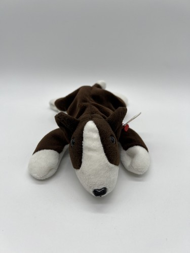 The Beanie Babies Collection Ty Stuff Plüsch Brandneu/Neu mit Etikett Hund Bruno 8,5 Zoll Neu mit Etikett