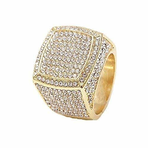 Bling Out längliches Etui TT Herren PP Look Uhr 2 kubanische Armbänder und Ring 8475BTT - Bild 17 von 44