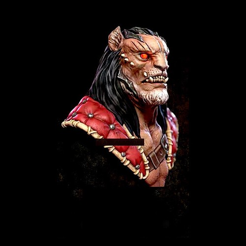 1/10 Lion Armor Jungle King Bust Resin Figure Model Kit Unassembled Unpainted - Picture 2 of 4