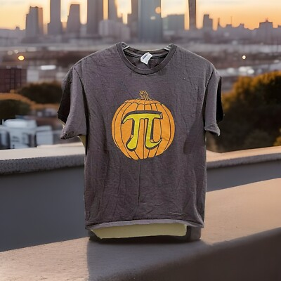 #ad Pumpkin Pi Delta PSI Pre shrunk Cotton T Shirt Costume Gray EUC MEDIUM $9.99