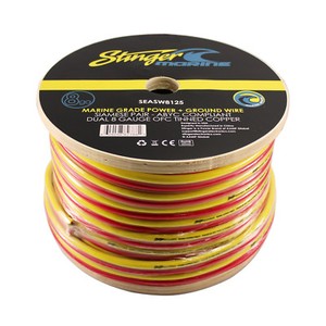 Details About Stinger Seasw8125 8ga Siamese Power Ground Wire Marine Grade 125ft Spool Amp
